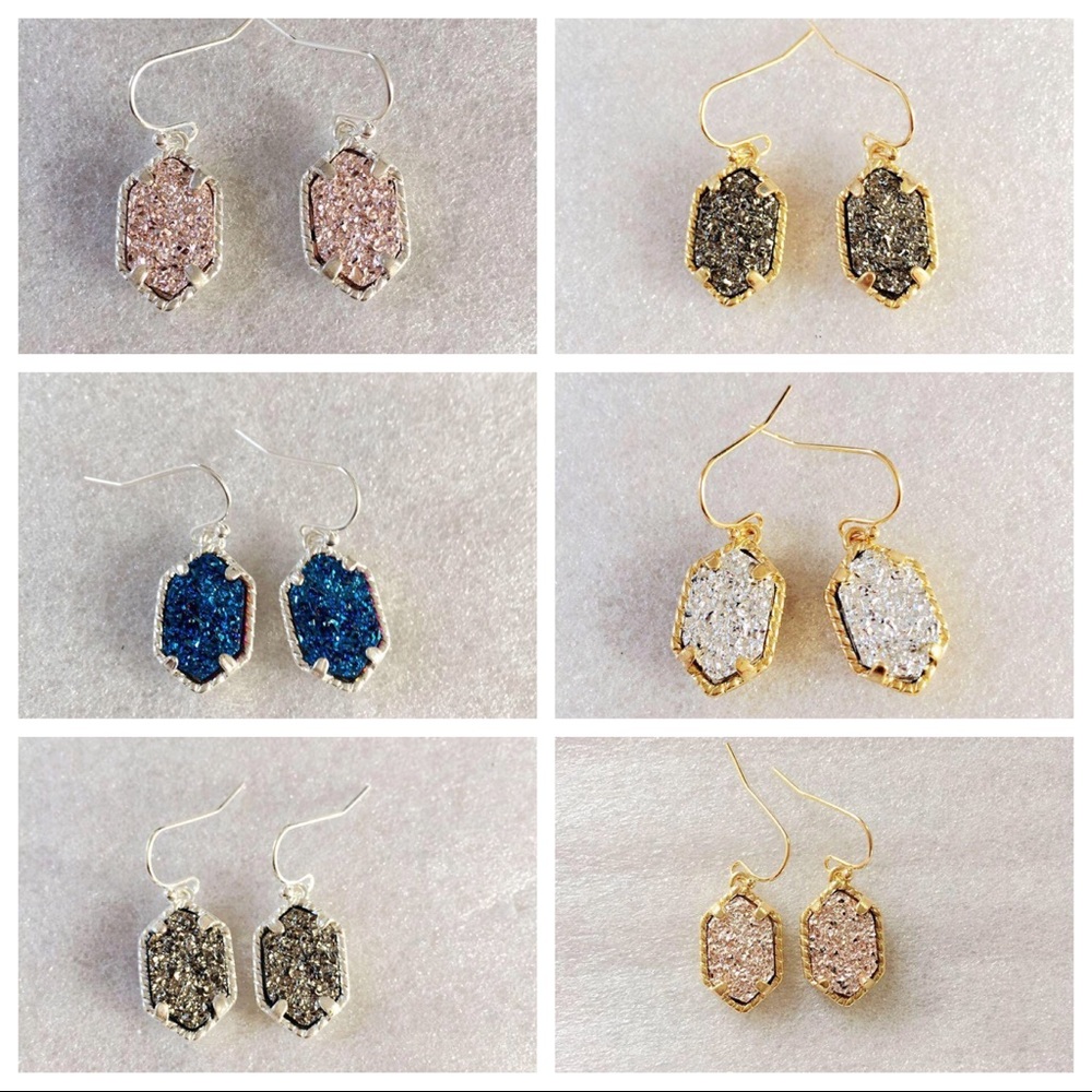 Wholesale druzy Earrings, Teardrop Earrings druzy
